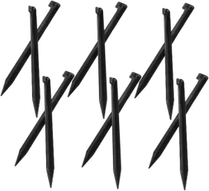 12 Pcs Heavy Duty Plastic Tent Stakes Durable Garden Spikes for Outdoor Camping Lawn Decorations and Beach Use for Tarp and Canopy Anchoring