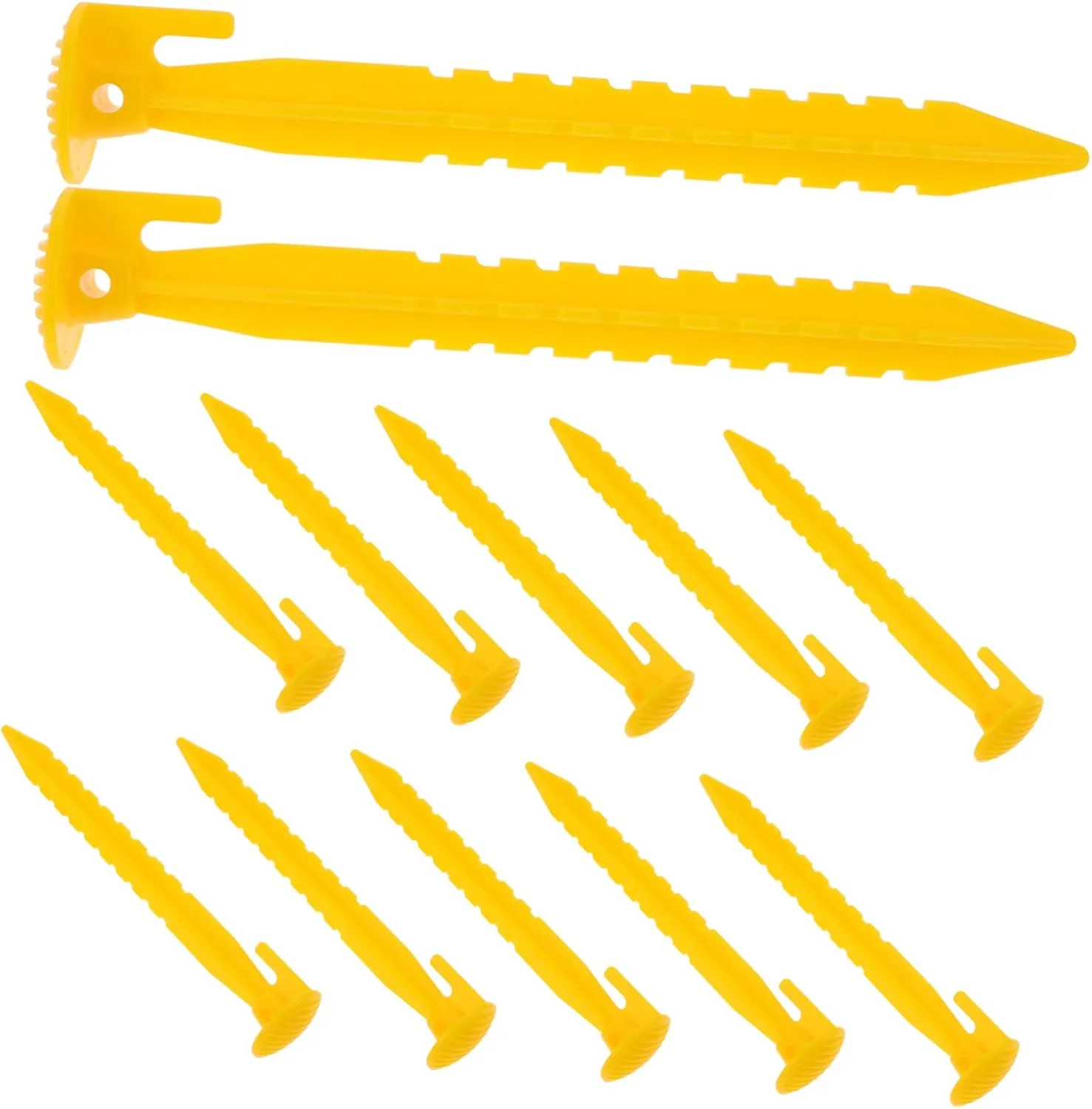12pcs Heavy Duty Tent Stakes for Camping and Canopy Portable Ground Anchors for Tents Gazebos and Tarps Easy to Install Smooth Tip Design