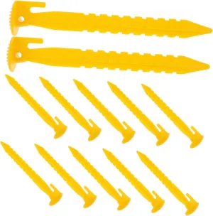 12pcs Heavy Duty Tent Stakes for Camping and Canopy Portable Ground Anchors for Tents Gazebos and Tarps Easy to Install Smooth Tip Design