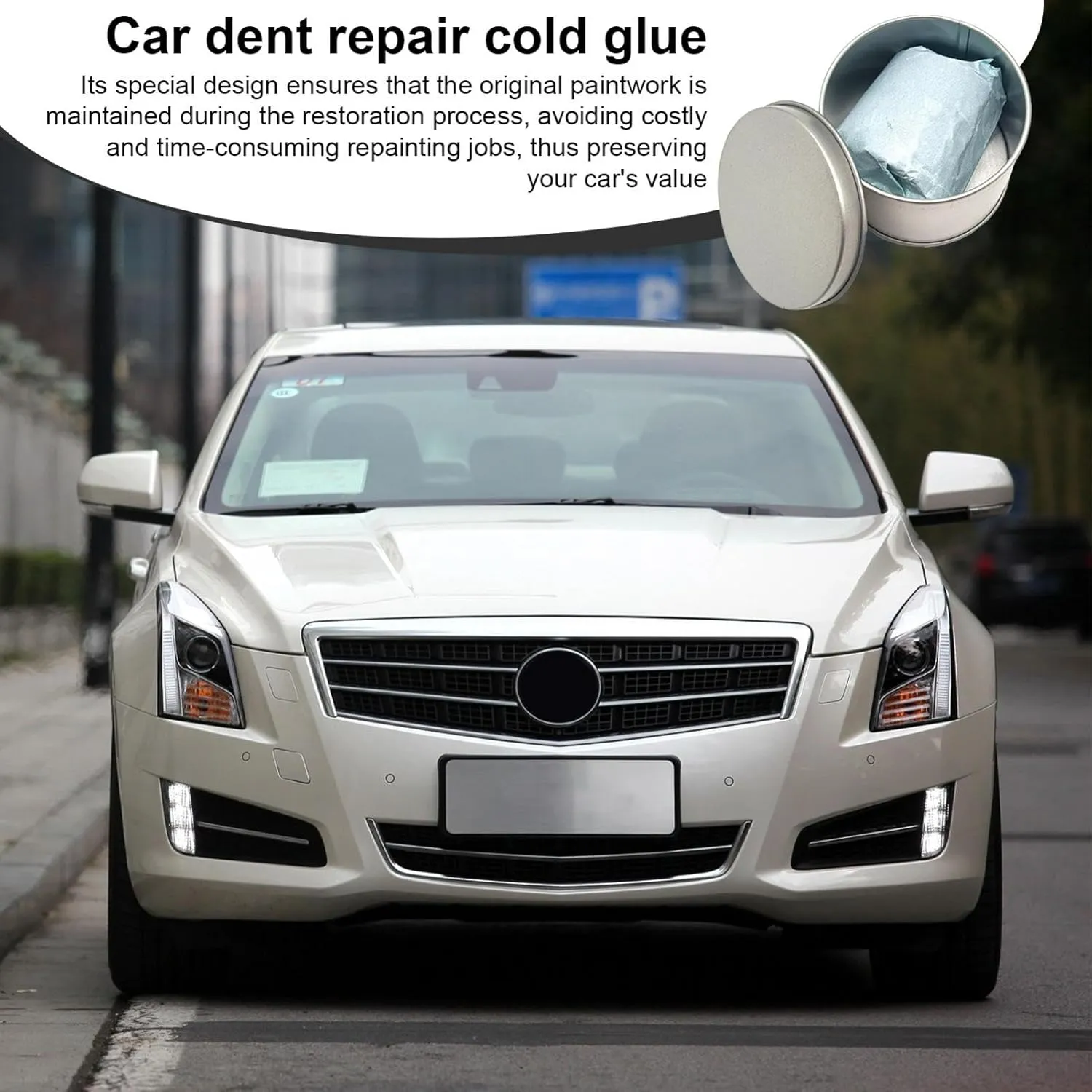 1/2Set Dent Puller Kit - Car Body Dent Removal Tool | Effective Dent Puller Glue | Portable Car Dent Puller and Remover Glue | Cold Glue Dent Pulling Easy Car Dent Repair Kit | Cold Adhesive Glue