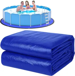 15FT Round Pool Ground Cloths, 185g/㎡ Density Heavy Duty Pool Liner Pad, Anti-Aging Puncture Resistant Pool Ground Mat, Waterproof Pool Liner Protector Tarp for Above Ground Swimming Pools