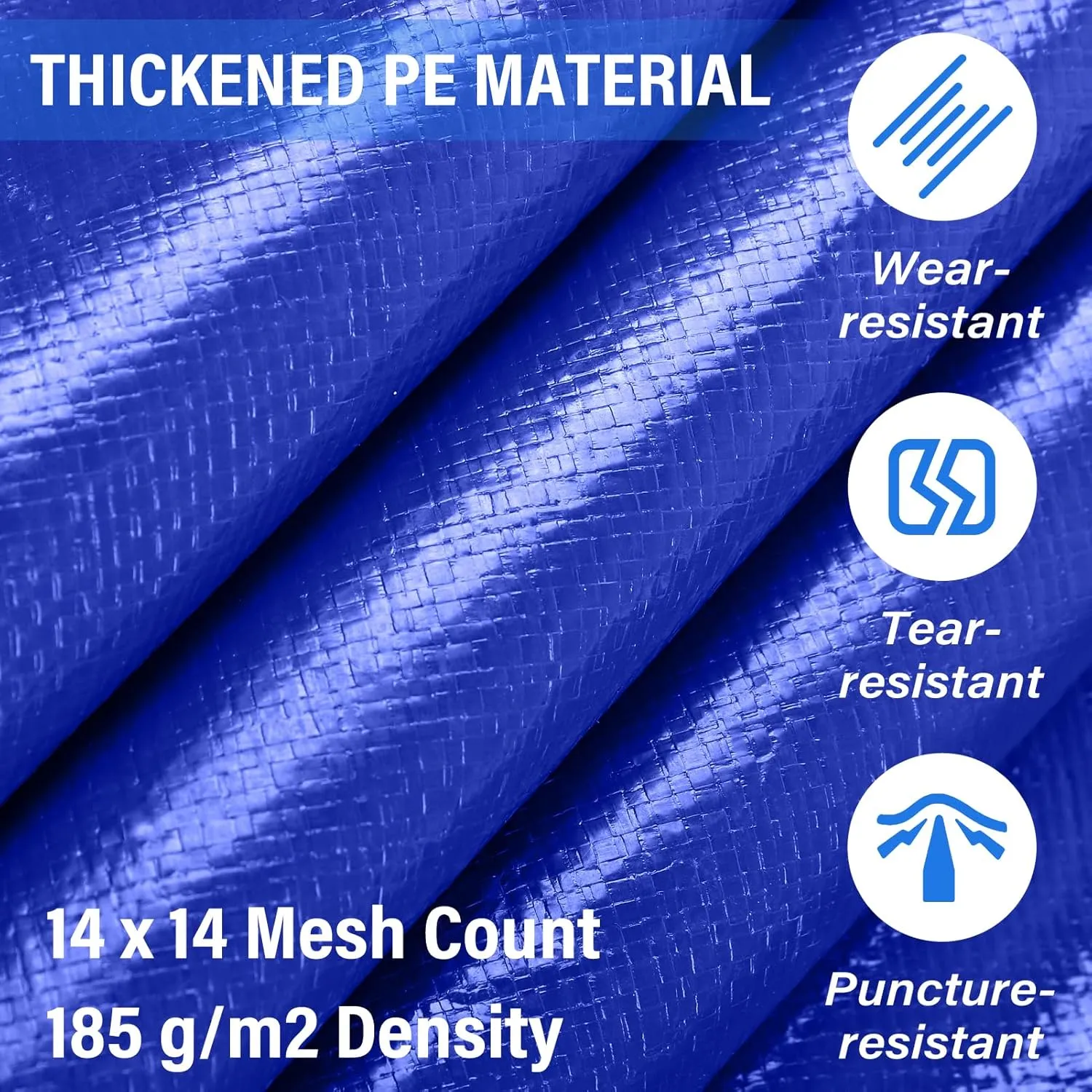15FT Round Pool Ground Cloths, 185g/㎡ Density Heavy Duty Pool Liner Pad, Anti-Aging Puncture Resistant Pool Ground Mat, Waterproof Pool Liner Protector Tarp for Above Ground Swimming Pools