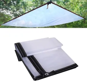 2 * 3m 2 * 5m 6 * 8m 10 * 10m Transparent Heavy Duty Water Resistant Tarp Cover,Plastic Tarpaulins,Transparent Waterproof Tarpaulin,Duty Heavy Tear Resistant Cover(20x26 ft(6x8m))
