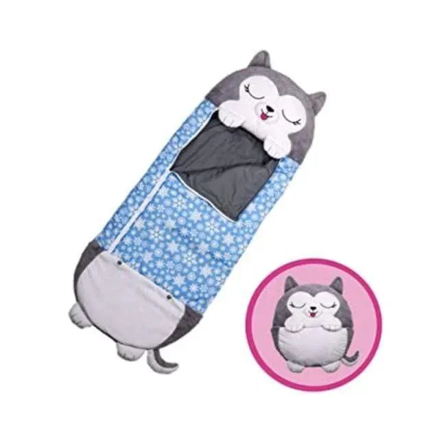2-in-1 Kids Convertible Plush Pillow Sleeping Bag
