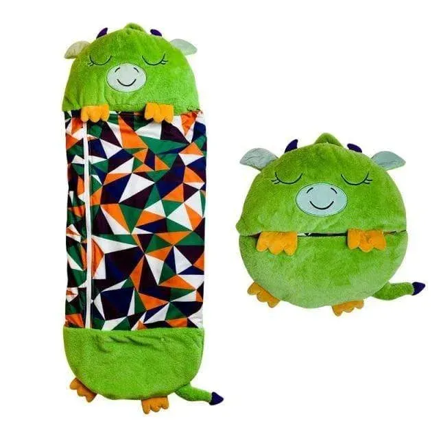 2-in-1 Kids Convertible Plush Pillow Sleeping Bag