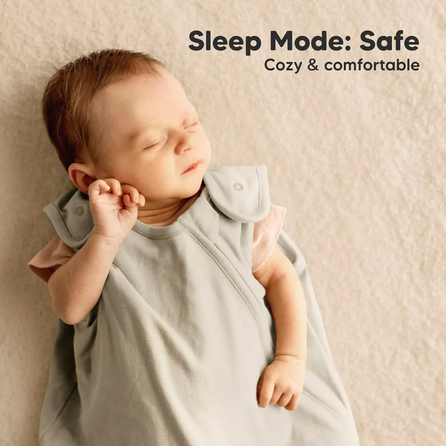 2-Pack Organic Baby Sleep Sacks, 100% Cotton - Soft & Breathable 0.5TOG Baby Wearable Blanket, Toddler Sleeping Sack 6-18 months, Easy to Wear Transitional Swaddles for Newborns, Infants (Nordic, M)
