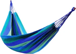 2 Person Thickened Canvas Swing Hammock Outdoor Camping Hanging Bed Fashion Design Rainbows Lightweight Easy to Carry