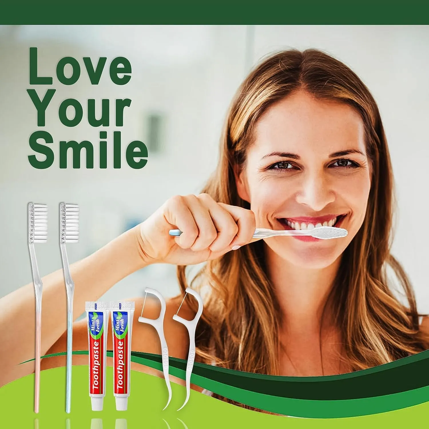 200pcs Disposable Toothbrushes with Toothpaste Floss Individually Wrapped, 2 Color Disposable Toothbrush, 10g Toothpaste, Floss Pick, Bulk Toothbrush Kit for Homeless,Airbnb,Hotel