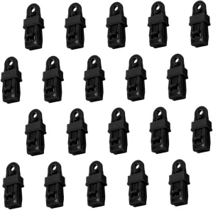 20pcs Tarp Fixator Tools Tent Tarp Clamps Easy Install Locks for Camping