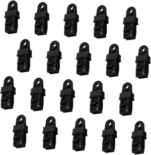20pcs Tent Clamps for Tarp and Awning Outdoor Fixing Clips for Camping Easy Installation Clips for Secure Tents Tarps and