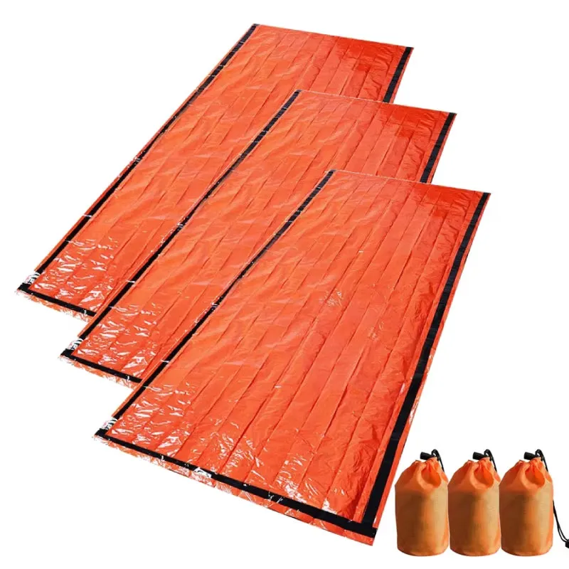2/4/6/8 Pack Emergency Sleeping Bag Survival Gear Bivy Sack Blanket Waterproof Outdoor Camping Survival Thermal Sleeping Bag