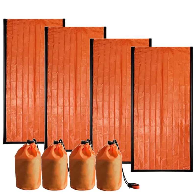 2/4/6/8 Pack Emergency Sleeping Bag Survival Gear Bivy Sack Blanket Waterproof Outdoor Camping Survival Thermal Sleeping Bag