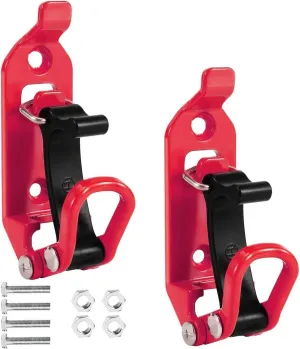 2Pcs Car Accessories Shovel Mount for Roof Rack with Hammer Hanger, Red