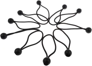 2x10 Pieces 16cm Heavy Duty Ball Bungee Cord Tie Down Strap Canopy Tarp Secure Black
