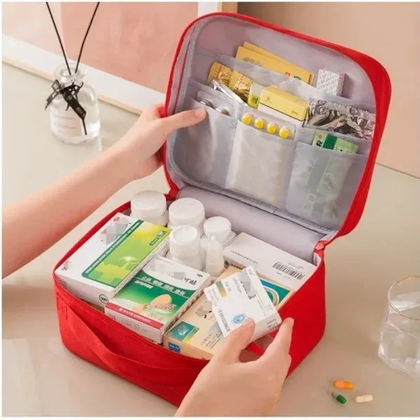 3 Pcs/Set Portable Medical Storage Bag – First Aid Kit Organizer for Travel & Camping