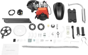 4 Stroke Bicycle Engine Kit 49CC Gas Petrol Bike Engine Motor Kits for 26" V-Shaped Frame Cruisers Road Bikes Mountain Bikes, Gas Bike Conversion Kit w/CDI Ignition