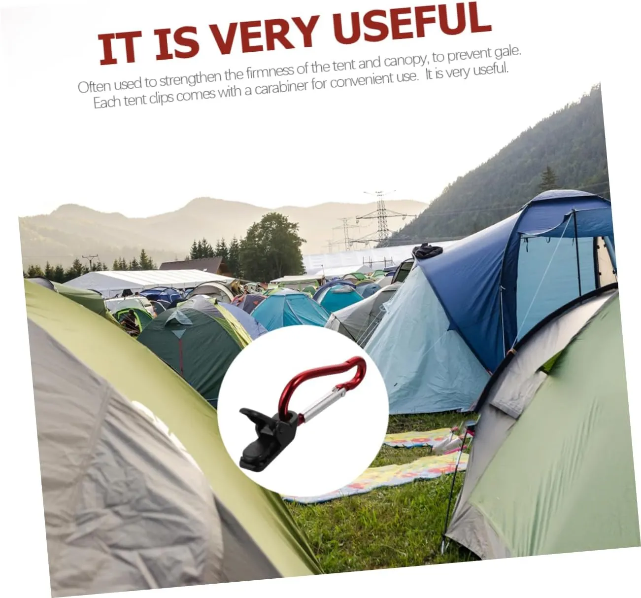 40 Pcs Camping Tent Buckle Car Aluminum Alloy Rv