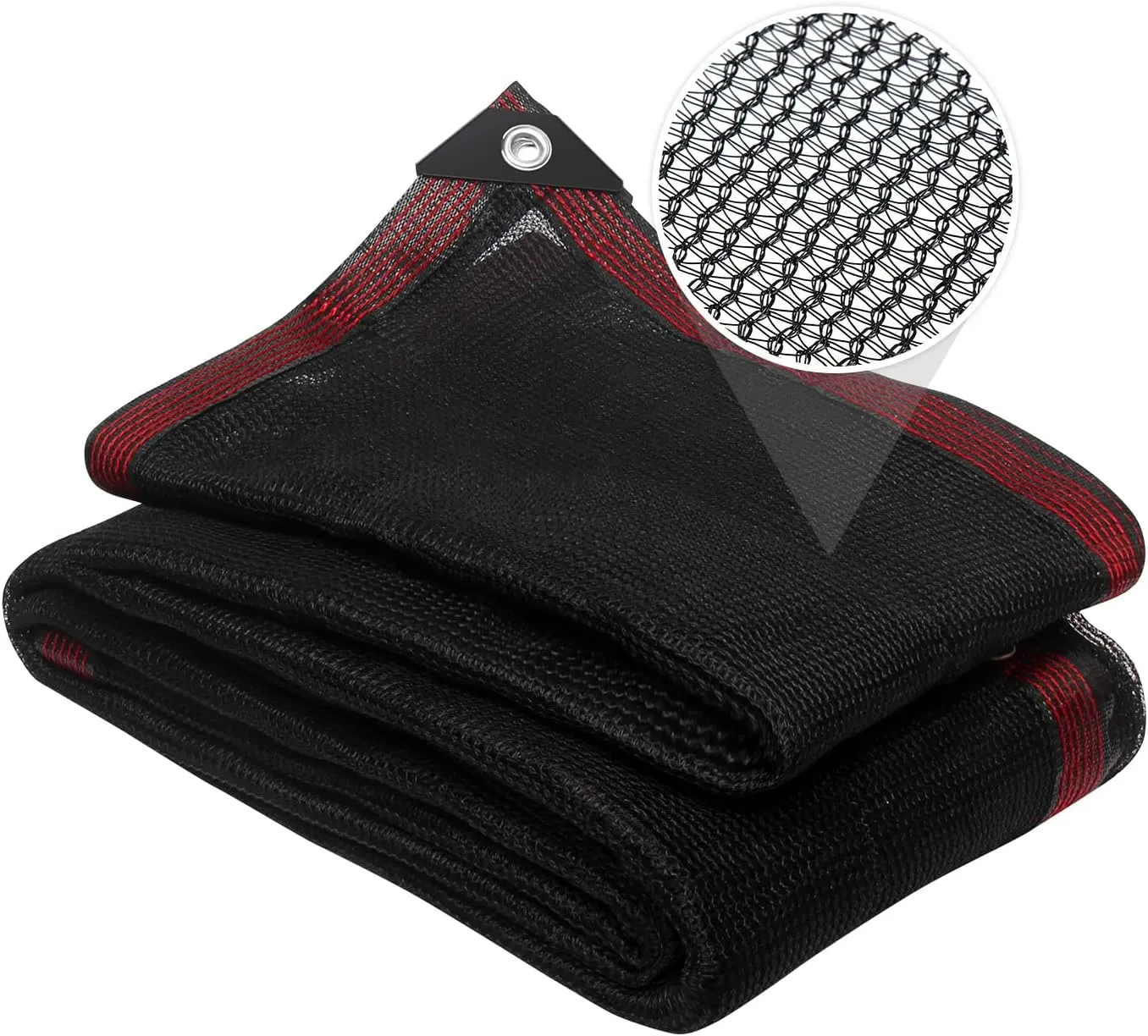 40% Shade Cloth, 8x10FT Black Heavy Duty Mesh Screen Tarp with Grommets for Patio, Canopy, Garden, Porch, Greenhouse, Pools, Garage