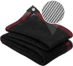 40% Shade Cloth, 8x10FT Black Heavy Duty Mesh Screen Tarp with Grommets for Patio, Canopy, Garden, Porch, Greenhouse, Pools, Garage