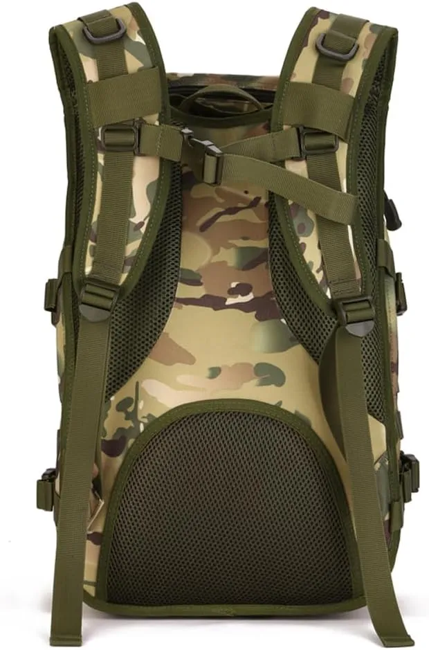 40L Tactical Military Backpack,MOLLE Hunting Backpack/Fishing Rucksack/Laptop Bag/Assault Pack for Hiking, Camping, Hiking, Travel