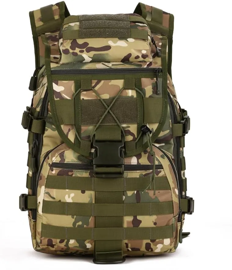 40L Tactical Military Backpack,MOLLE Hunting Backpack/Fishing Rucksack/Laptop Bag/Assault Pack for Hiking, Camping, Hiking, Travel