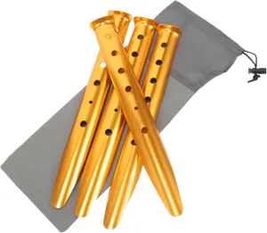 4pcs Heavy Duty Metal Tent Pegs for Camping Ground Stakes Windproof Tarp Anchors for Outdoor Use and Gardens