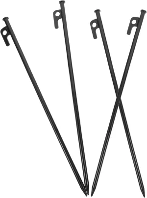 4Pcs Heavy Duty Metal Tent Stakes Outdoor Ground Pegs for Camping for Hard Ground Sturdy Support for Tents and