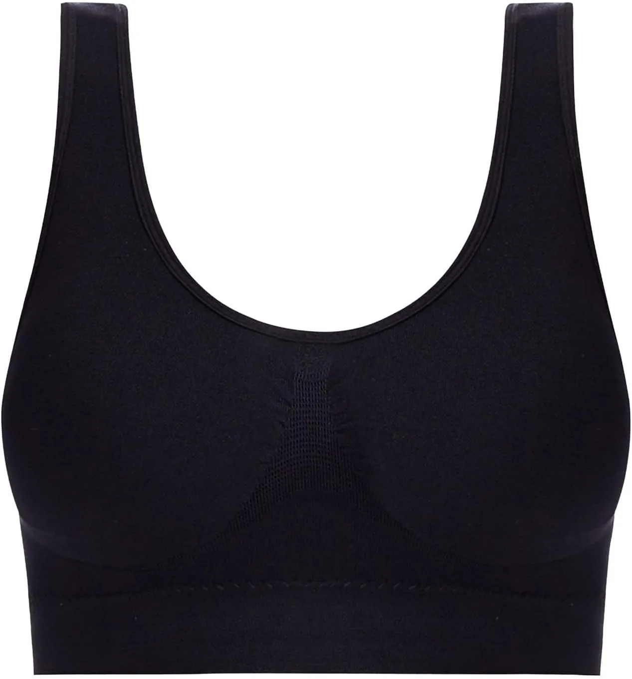 5 Pack Sports Bras for Women Seamless Wireless Workout Everyday Sleep Bra Comfortable & Breathable Removeable Pads