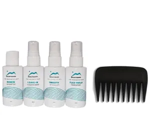 5PC Travel Size Synthetic Hair Care Must Haves Kit by BeautiMark, 2floz each, Wig Brush, and 19 Page Belle of Hope How To Guide