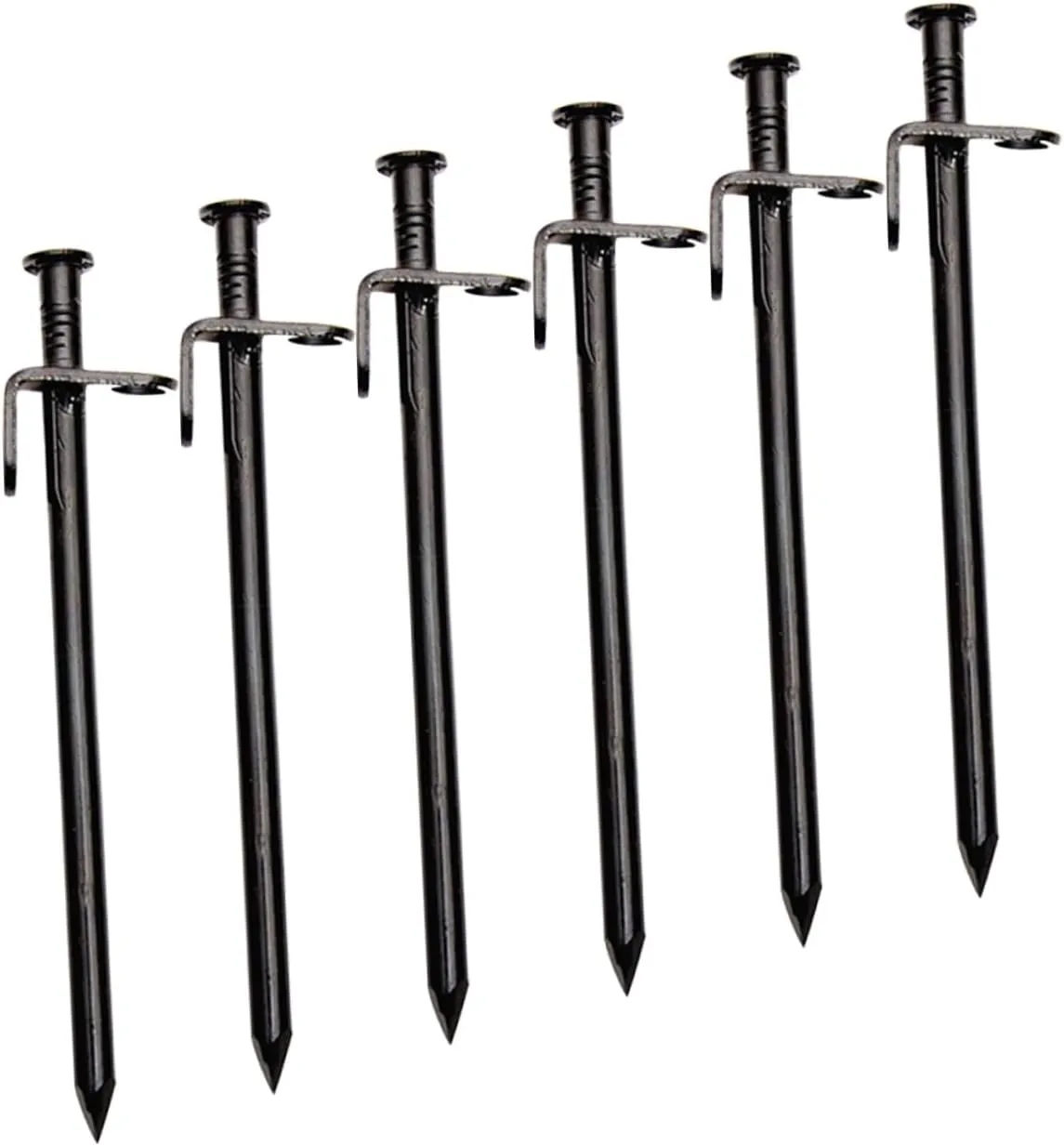 6 Pack Aluminum Tent Ground Pegs Heavy Duty Stakes for Circle Tent Camping Accessories Outdoor Use