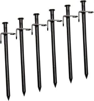 6 Pack Aluminum Tent Ground Pegs Heavy Duty Stakes for Circle Tent Camping Accessories Outdoor Use