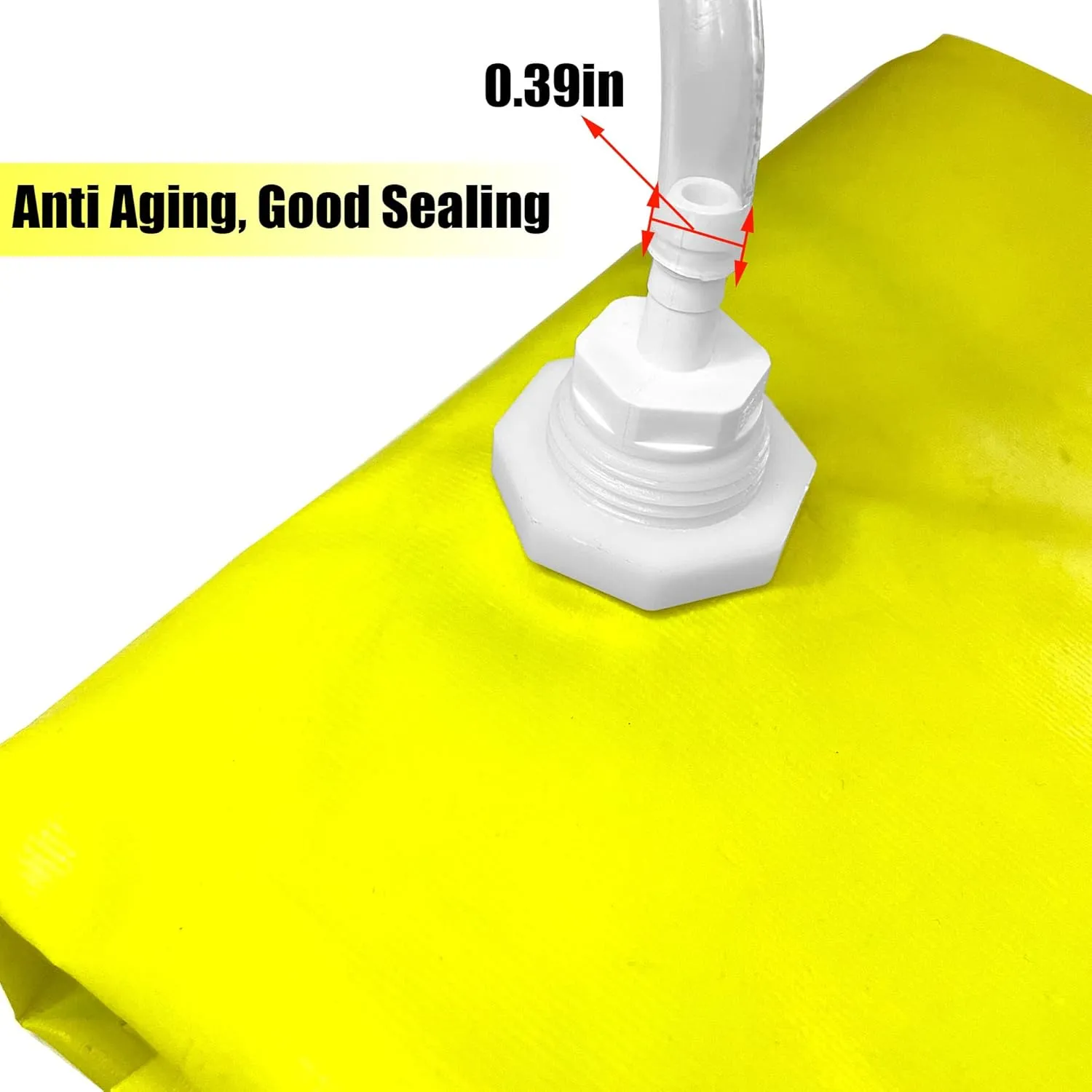 7' X 7' Drain Tarp Heavy Duty Ceiling Leak Diverter Yellow Roof Ceiling Leak Drip Diverter Tarp Kit (7' x 7')
