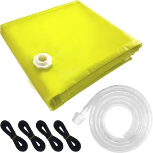 7' X 7' Drain Tarp Heavy Duty Ceiling Leak Diverter Yellow Roof Ceiling Leak Drip Diverter Tarp Kit (7' x 7')