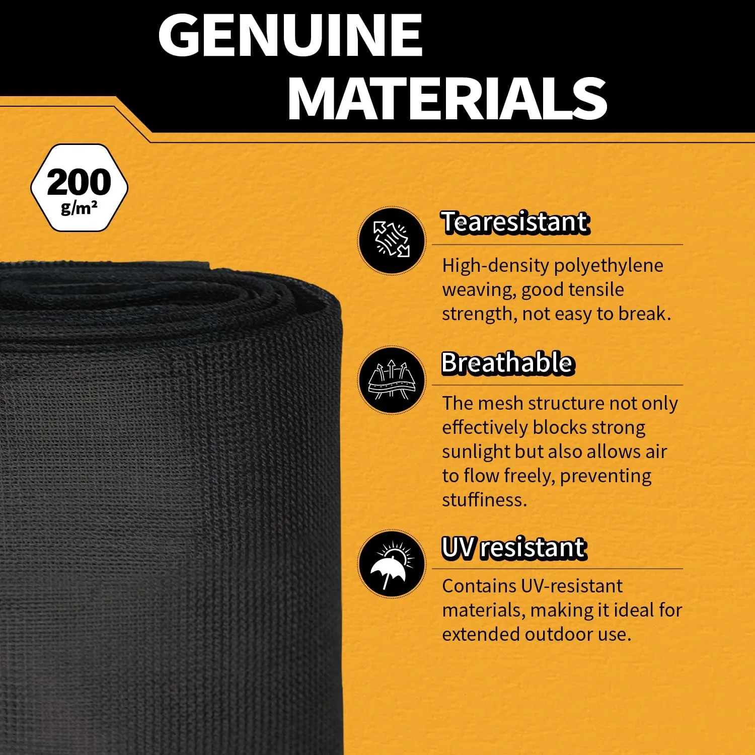70% Heavy Duty Mesh Tarp with Grommets, 7' x 18' Shade Canopy for Patio, Garden Privacy Fence Screen, Outdoor Sun Shades for Backyard, Black
