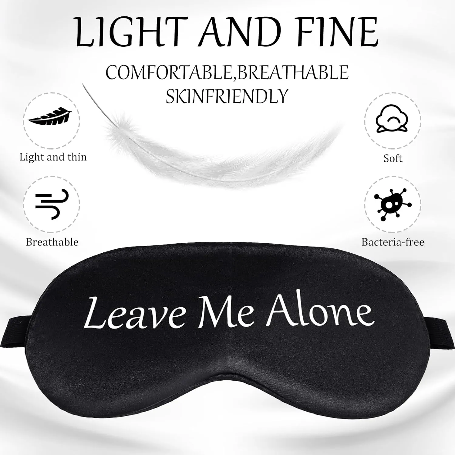 8 Pieces Sleep Mask Silk Eye Mask with Adjustable Strap Soft Blackout Blindfold Eye Cover for Women Men Full Night's Sleep, Travel, Nap, Meditation(Dark Colors)