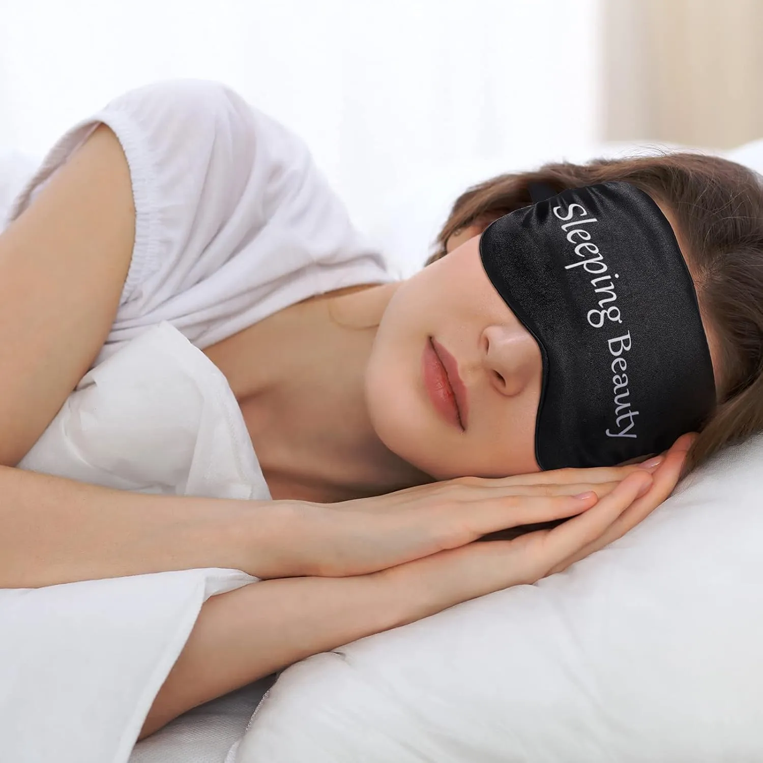 8 Pieces Sleep Mask Silk Eye Mask with Adjustable Strap Soft Blackout Blindfold Eye Cover for Women Men Full Night's Sleep, Travel, Nap, Meditation(Dark Colors)