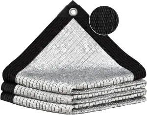 80% Silver Shade Cloth for Garden,Pergola,Greenhouse,Chicken Coop,Kennels,Shade Cloth with Grommets,Simple Hanging Covers