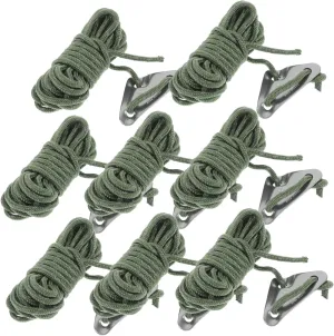 8Pcs Reflective Camping Tent Rope High Strength Cord for Tarp and Tree Climbing Versatile Outdoor Gear for Securing and Adjusting for Hiking