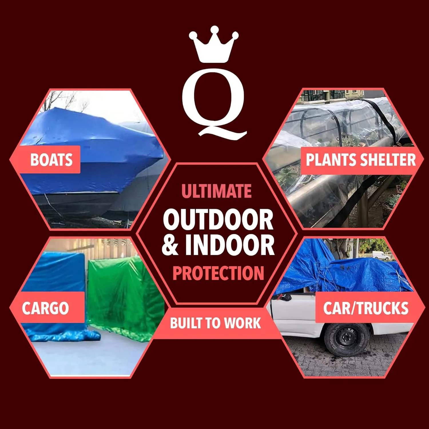 8x10 Ultra Light. Translucent Clear Color tarp. New Manufacturing Technology Makes This Tarp Lighter, Stronger Anti-Tear. 100% Recyclable, Non-Toxic, Food Grade, Waterproof.