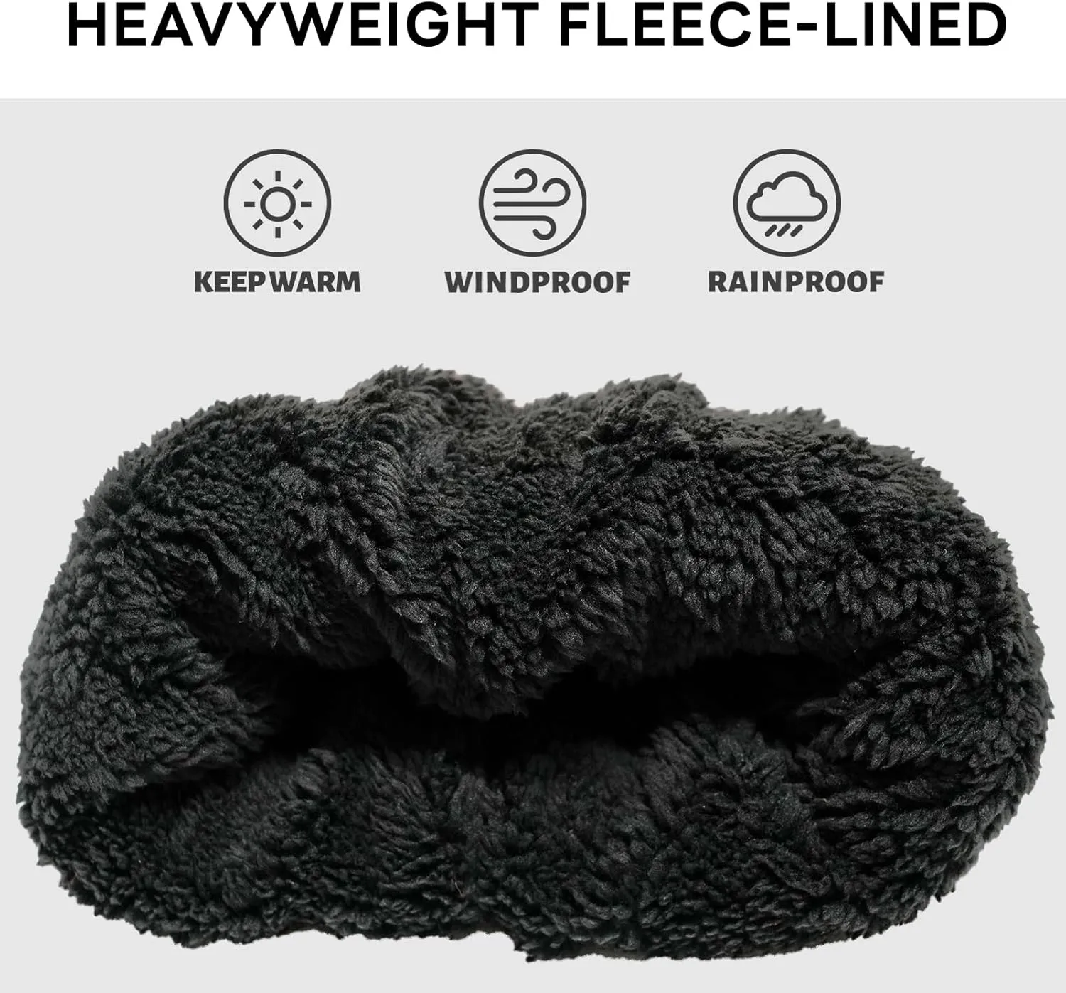 ACUSHLA Waterproof Windproof Cuff Beanie - Thick Fleece Lined Knit Winter Hat for Men & Women Warm Watch Cap for Cold Weather