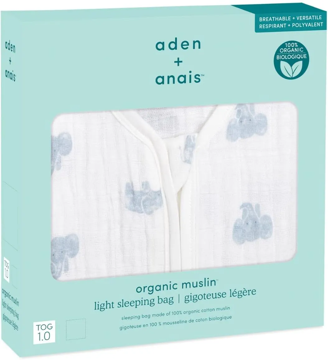 aden   anais Baby Sleeping Bag, Wearable Swaddle Blanket for Girls & Boys, Newborn Sleep Sack, Breathable & Lightweight