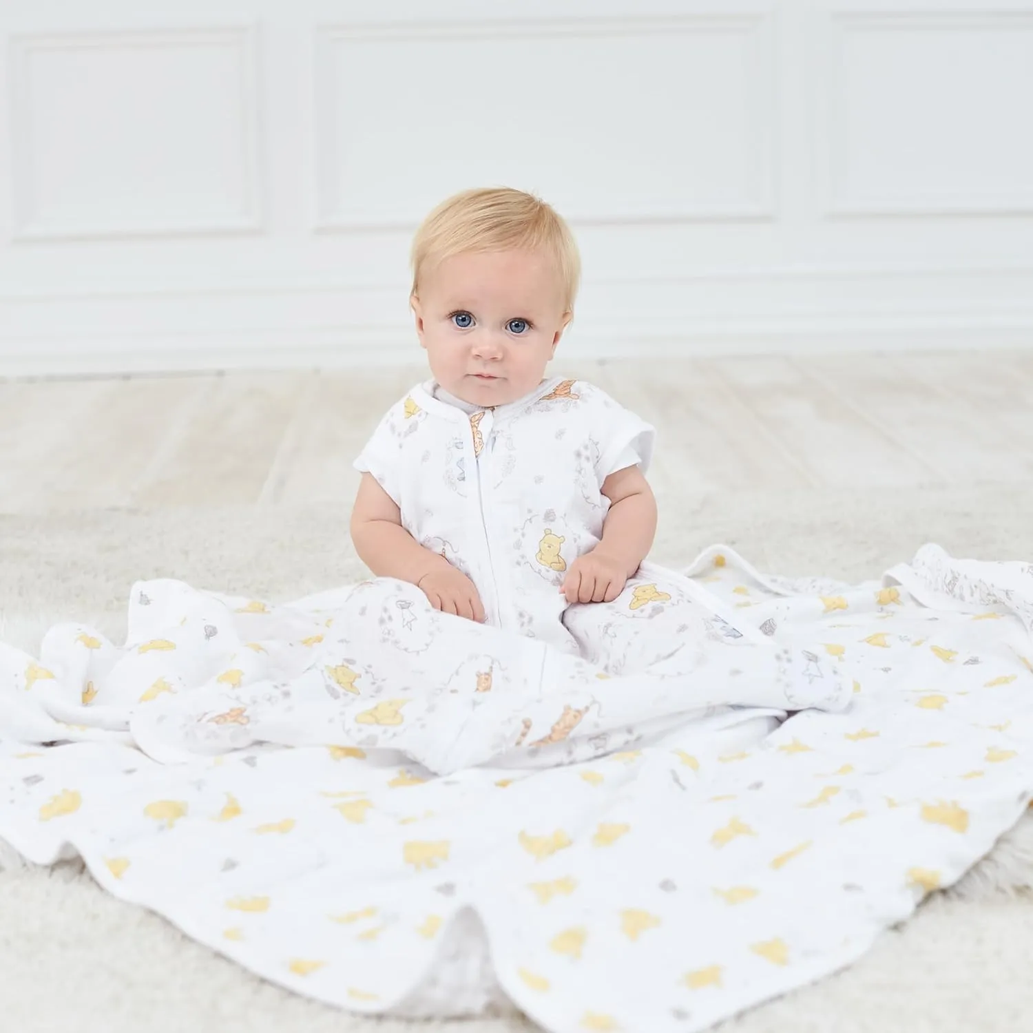 aden   anais Dream Blanket, Boutique Muslin Baby Blankets for Girls & Boys, Ideal Lightweight Newborn Nursery & Crib Blanket, Unisex Toddler & Infant Bedding, Shower & Registry Gift, Winnie The Pooh