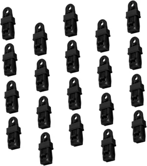 Adjustable Tent Clamp Set 20pcs Awning Clamp for Camping Tent Tarp Clips Heavy Duty