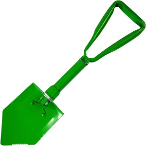 ADROIT Trifold Steel Shovel | 24" Extendable Length (61 cm) | Compact 10" x 6" x 2" Folded Size (25.4 cm x 15.2 cm x 5.1 cm) | Includes Nylon Storage Pouch | Perfect for Camping & Hiking