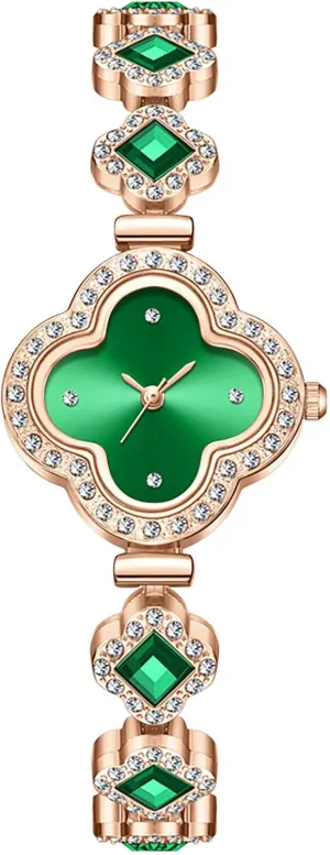 ADSBIAOYE Luxury Women Wrist Watches Unique Rose Gold Diamond Bracelet Watch Fashion Dress Quartz Watches for Women Gift