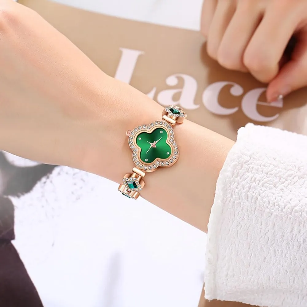 ADSBIAOYE Luxury Women Wrist Watches Unique Rose Gold Diamond Bracelet Watch Fashion Dress Quartz Watches for Women Gift