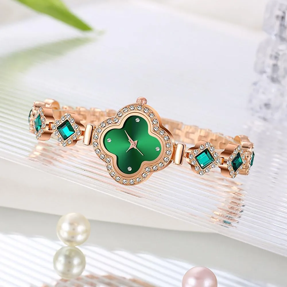 ADSBIAOYE Luxury Women Wrist Watches Unique Rose Gold Diamond Bracelet Watch Fashion Dress Quartz Watches for Women Gift