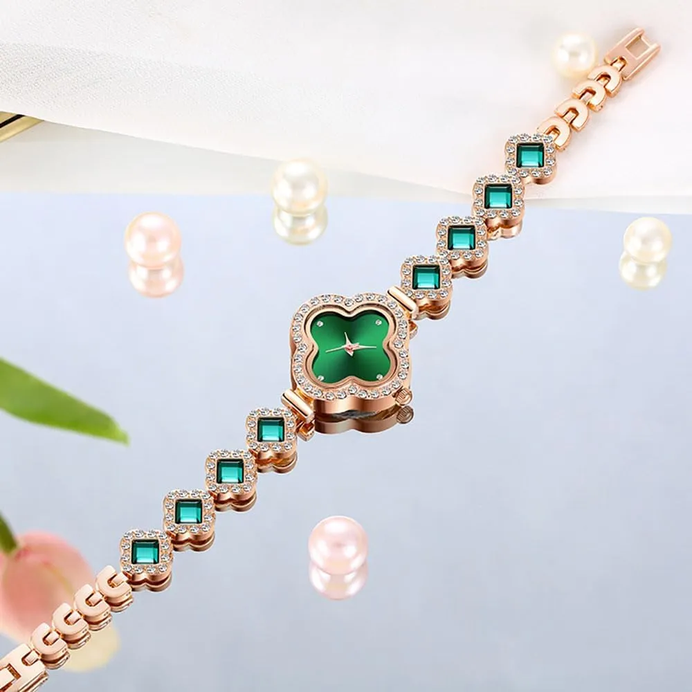ADSBIAOYE Luxury Women Wrist Watches Unique Rose Gold Diamond Bracelet Watch Fashion Dress Quartz Watches for Women Gift