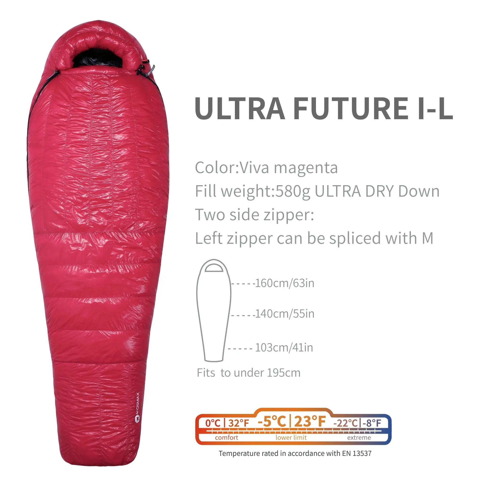 AEGISMAX ULTRA FUTURE 10D 800FP Ultra Dry Down Sleeping Bag -18 Degree Thicken Winter Ultralight