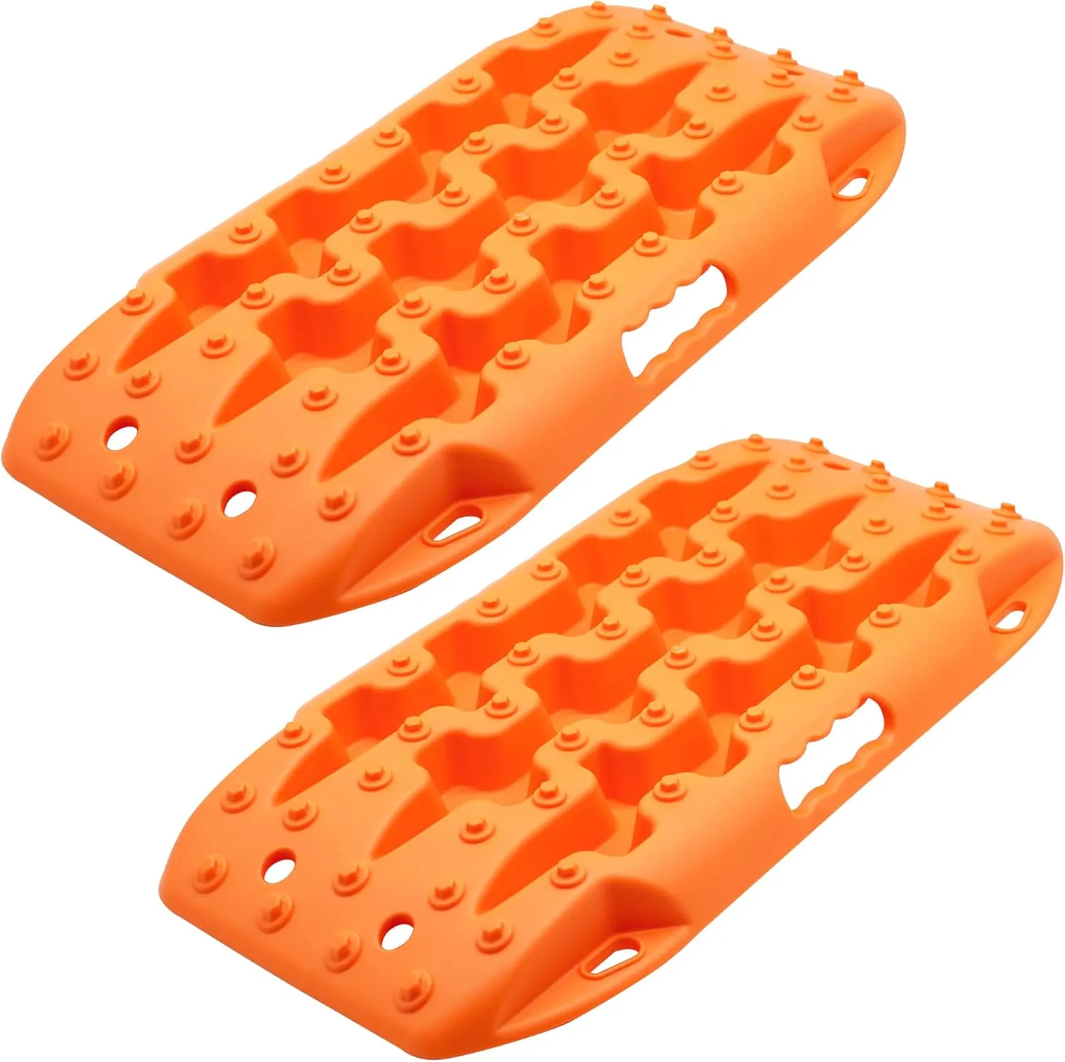 ALL-TOP Recovery Traction Boards Mini, 2PCS Off Road Bendable Tire Ladder Tracks for Sand Mud Snow (3rd Gen, Orange)